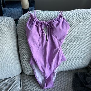 CUPSHE NWT romantic garden ruched tied one piece swim suit
